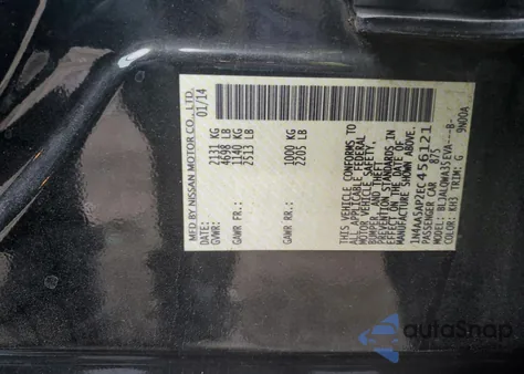 2014 Nissan Maxima S from USA, damaged, VIN 1N4AA5AP2EC456121